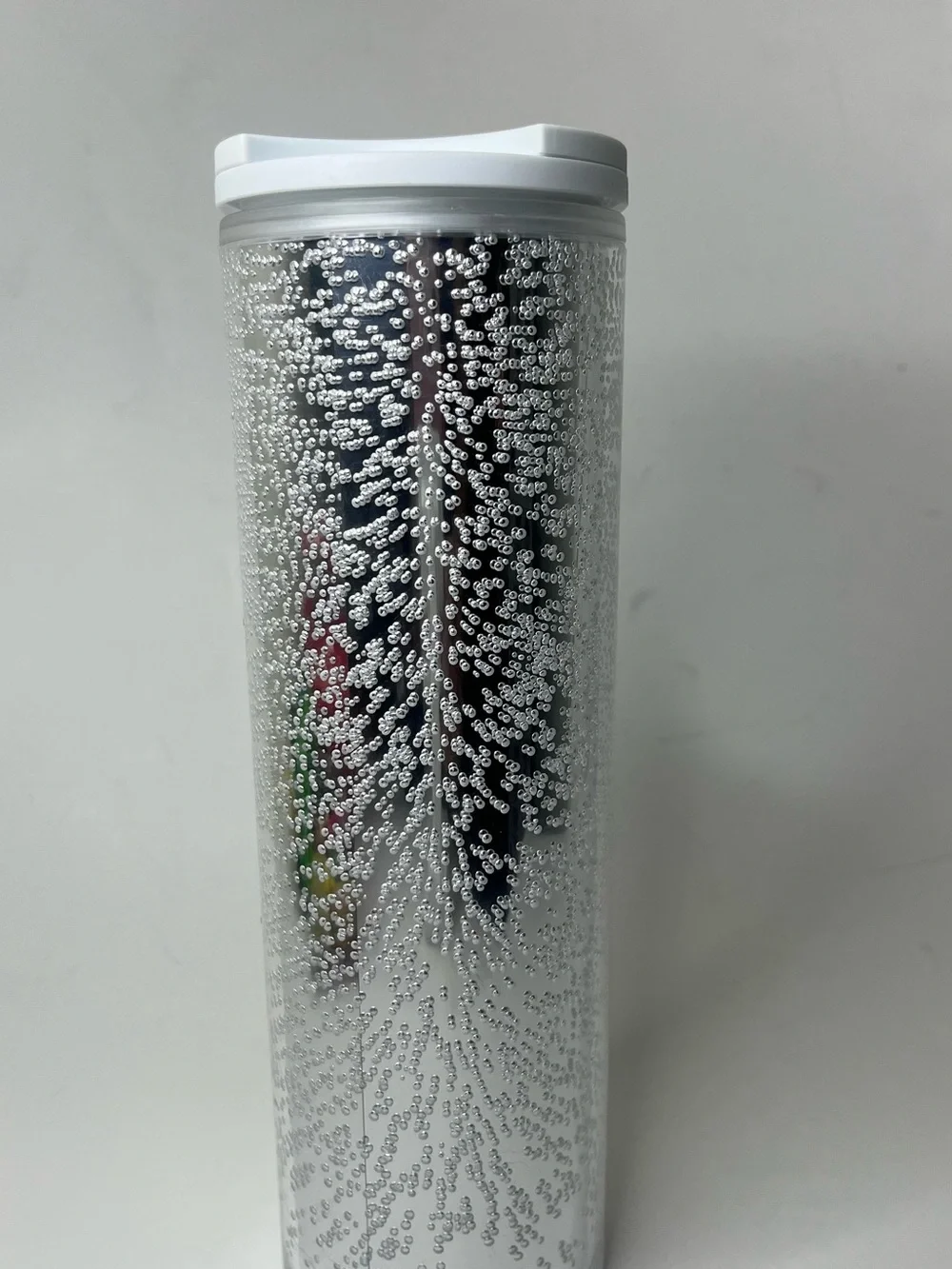 Starbucks 2020 Holiday 16oz Platinum Silver Champagne Bubble Tumbler Travel Mug